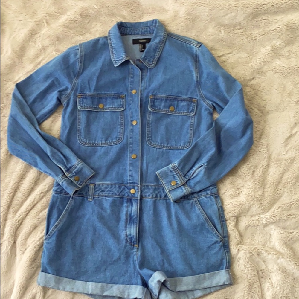Denim romper